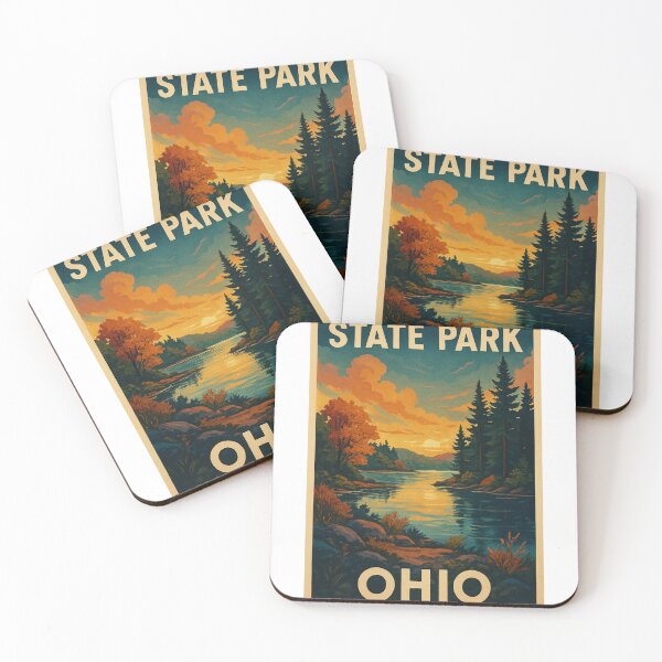 Item preview, Ohio State Park Lake and Sunset View in Autumn designed and sold by Aryabek.