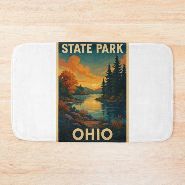 Item preview, Ohio State Park Lake and Sunset View in Autumn designed and sold by Aryabek.