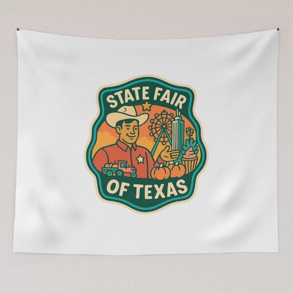 Item preview, State Fair of Texas Big Tex and Dallas Skyline designed and sold by Aryabek.