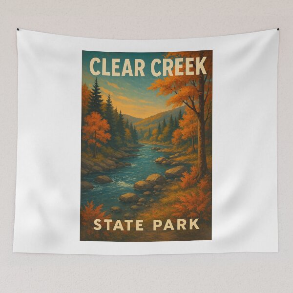 Item preview, Clear Creek State Park River Scene in Autumn Pennsylvania designed and sold by Aryabek.