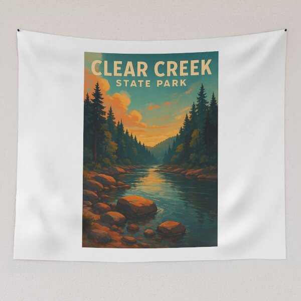 Item preview, Clear Creek State Park Sunset over River Pennsylvania designed and sold by Aryabek.