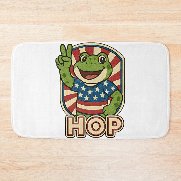Item preview, Hop Patriotic Frog Funny Portland Frog Brigade Retro Vintage Design For Freedom Lovers And Animal Humor Fans designed and sold by ArtDesignTp.