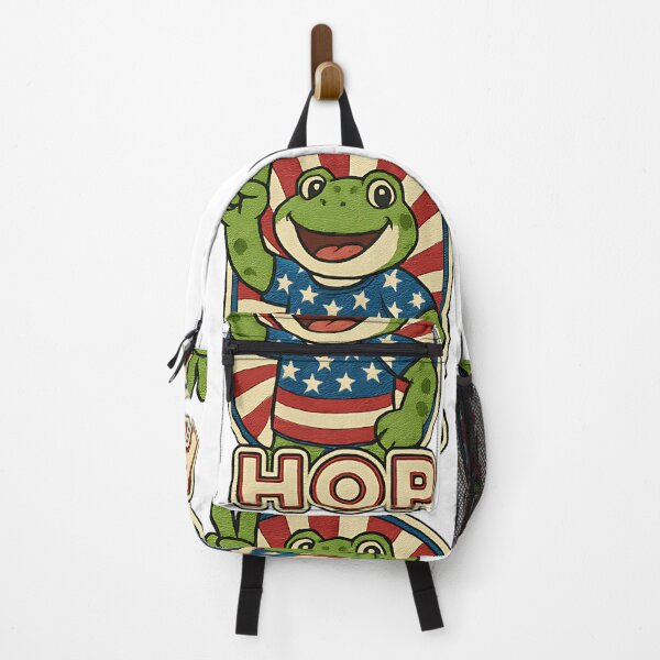 Item preview, Hop Patriotic Frog Funny Portland Frog Brigade Retro Vintage Design For Freedom Lovers And Animal Humor Fans designed and sold by ArtDesignTp.