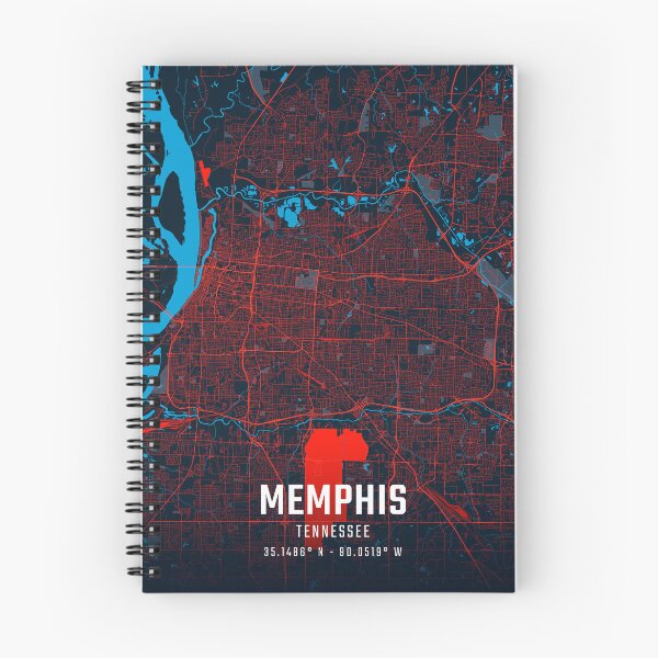 Item preview, Memphis Red & Blue Minimalist Map designed and sold by HomeLivingCo.