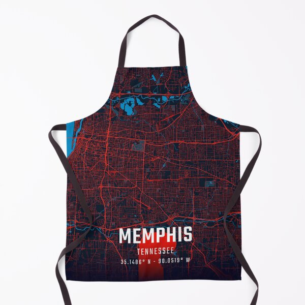 Item preview, Memphis Red & Blue Minimalist Map designed and sold by HomeLivingCo.