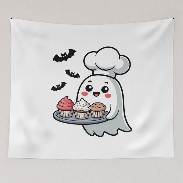 Item preview, Cute Ghost Chef Baker Halloween Spooky Baking designed and sold by VENOM0RIOT.