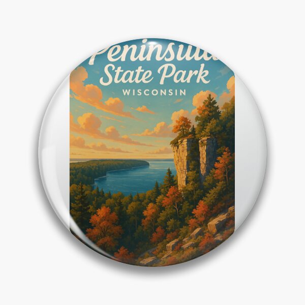 Item preview, Peninsula State Park Clifftop View Green Bay Wisconsin designed and sold by Aryabek.