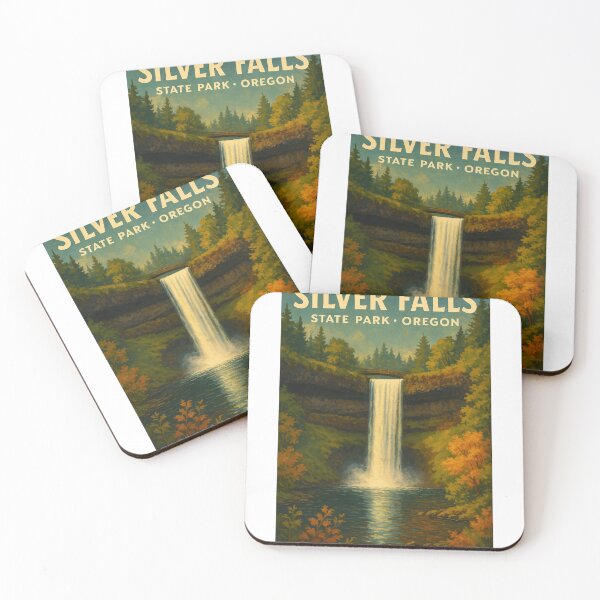 Item preview, Silver Falls State Park Bridge and Autumn Foliage Oregon designed and sold by Aryabek.