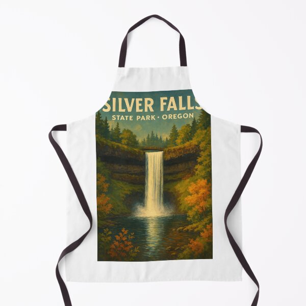Item preview, Silver Falls State Park Bridge and Autumn Foliage Oregon designed and sold by Aryabek.