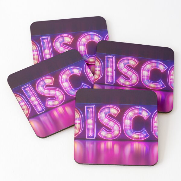 Item preview, Vibrant purple neon DISCO sign in retro 90s style glowing maximalist background AI Generated content designed and sold by dvoevnore.