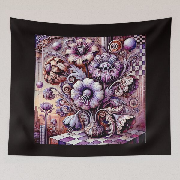 Item preview, Flowers, pixels and lilacs#5 designed and sold by Helios Be. Lavsh.