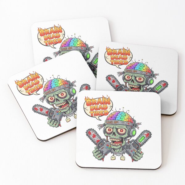 Item preview, Gamer Zombie Brain Pun , Halloween Horror T-Shirt & Sticker designed and sold by GeniePixel.