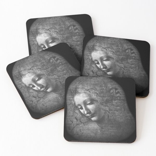 Item preview, La Scapigliata - Leonardo da Vinci's Enigmatic Renaissance Beauty: Timeless Portrait of Grace and Mystery White Version designed and sold by pelagio.