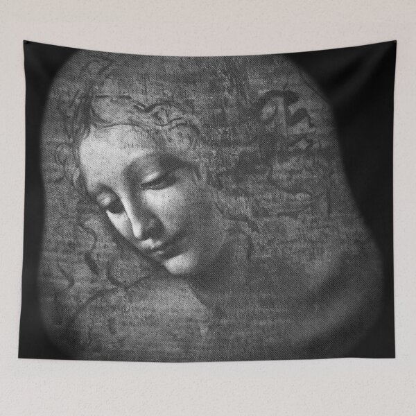 Item preview,  La Scapigliata - Leonardo da Vinci's Enigmatic Renaissance Beauty: Timeless Portrait of Grace and Mystery  White Version designed and sold by pelagio.