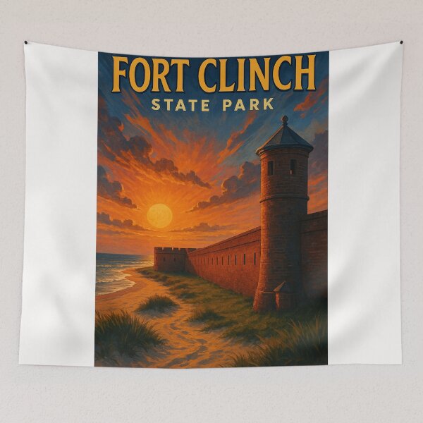 Item preview, Fort Clinch State Park Watchtower Sunset View Florida designed and sold by Places On Earth.