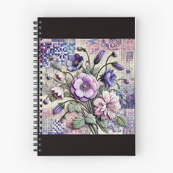 Item preview, Flowers, pixels and lilacs#7 designed and sold by Helios Be. Lavsh.