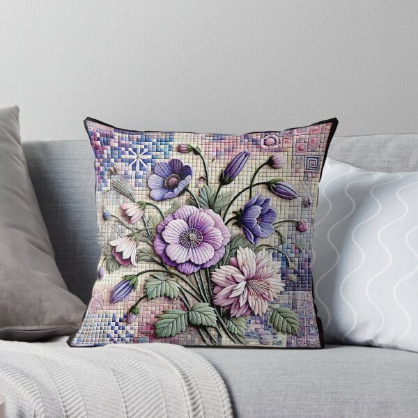 Item preview, Flowers, pixels and lilacs#7 designed and sold by Helios Be. Lavsh.