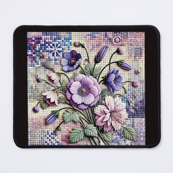 Item preview, Flowers, pixels and lilacs#7 designed and sold by Helios Be. Lavsh.