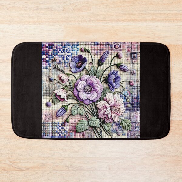 Item preview, Flowers, pixels and lilacs#7 designed and sold by Helios Be. Lavsh.