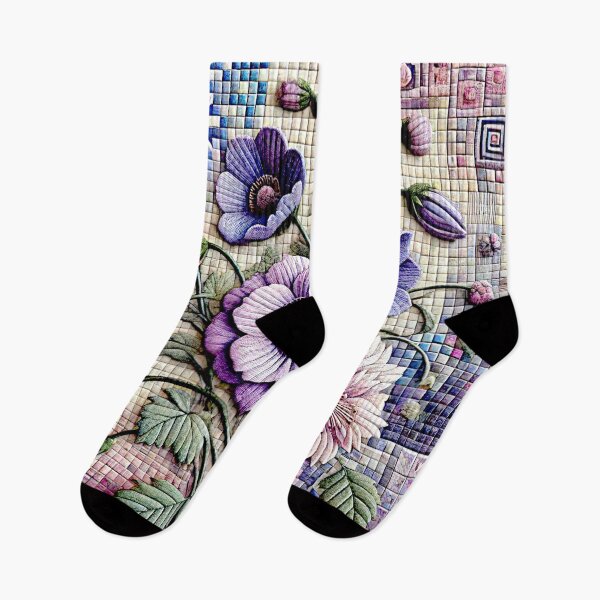 Item preview, Flowers, pixels and lilacs#7 designed and sold by Helios Be. Lavsh.