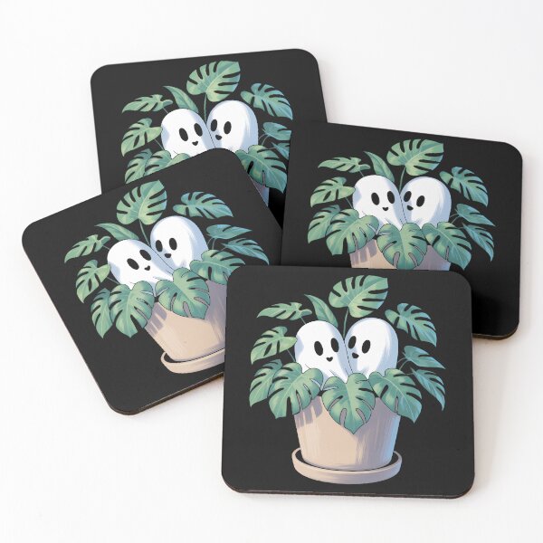 Item preview, Cute Ghost With Tropical Monstera House Plant Love Gardening designed and sold by VENOM0RIOT.
