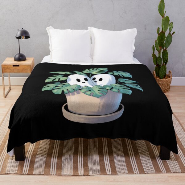 Item preview, Cute Ghost With Tropical Monstera House Plant Love Gardening designed and sold by VENOM0RIOT.