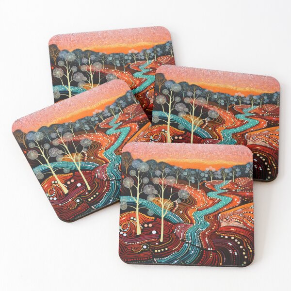Item preview, Aboriginal Inspired Dot Art - Native River designed and sold by GrinGalore.