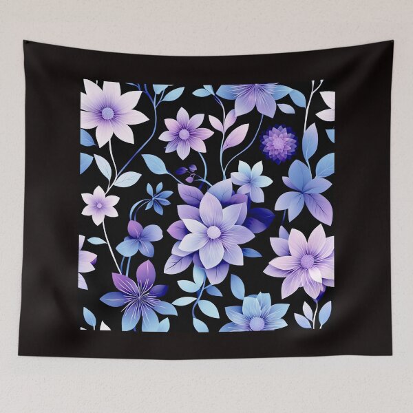Item preview, Flowers, pixels and lilacs#8 designed and sold by Helios Be. Lavsh.