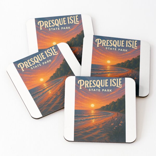 Item preview, Presque Isle State Park Sunset and Wildflowers Erie PA designed and sold by Places On Earth.