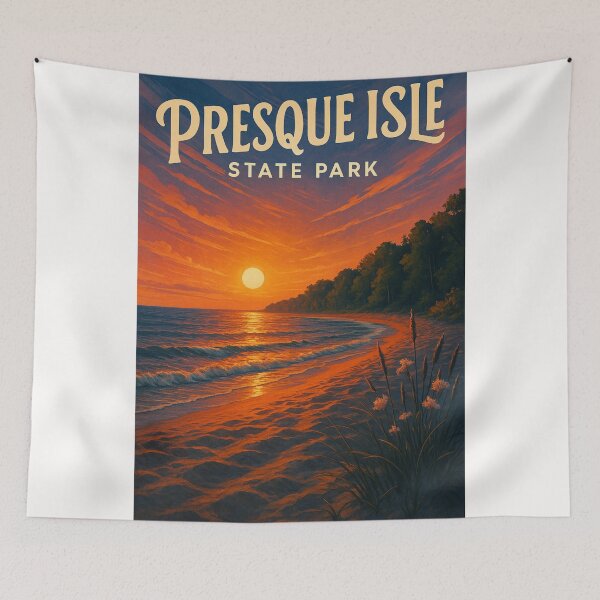 Item preview, Presque Isle State Park Sunset and Wildflowers Erie PA designed and sold by Places On Earth.