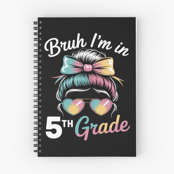 Item preview, Bruh Im In 5th Grade Messy Bun First Day Of School  designed and sold by CraftyCuttable.