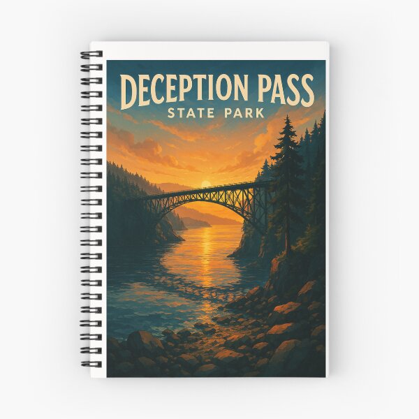 Item preview, Deception Pass State Park Bridge Sunset Washington designed and sold by Places On Earth.