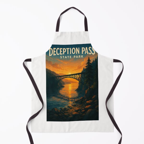 Item preview, Deception Pass State Park Bridge Sunset Washington designed and sold by Places On Earth.