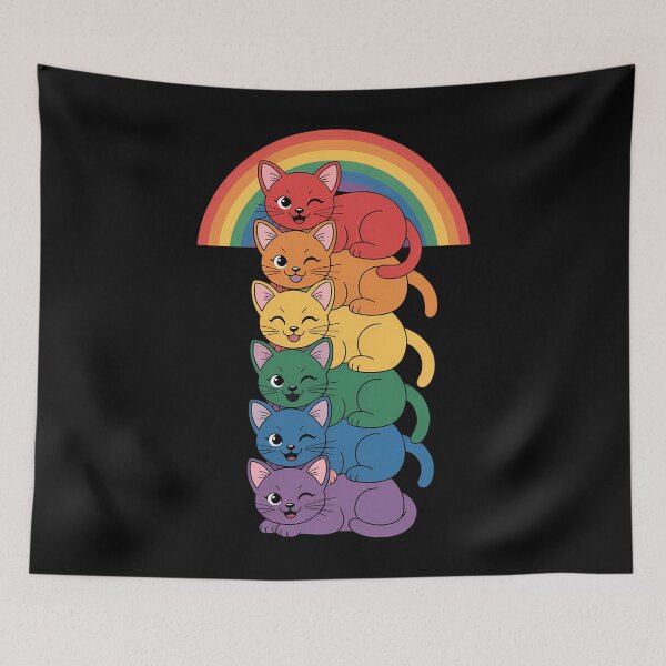 Item preview, Rainbow Flag Pride Month Lgbtq Rainbow Cat designed and sold by Formatage.