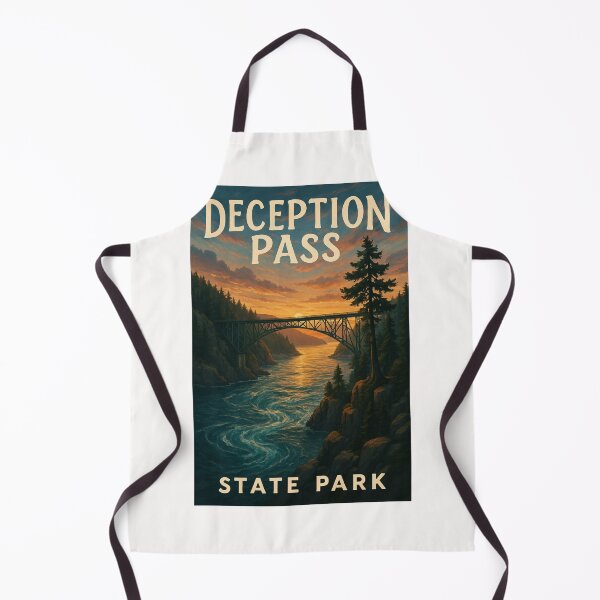 Item preview, Deception Pass State Park Coastal Bridge View Washington designed and sold by Places On Earth.