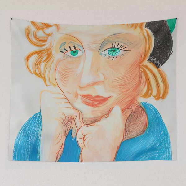 Item preview, Celia With Green Hat By David Hockney designed and sold by ALIONAMER.