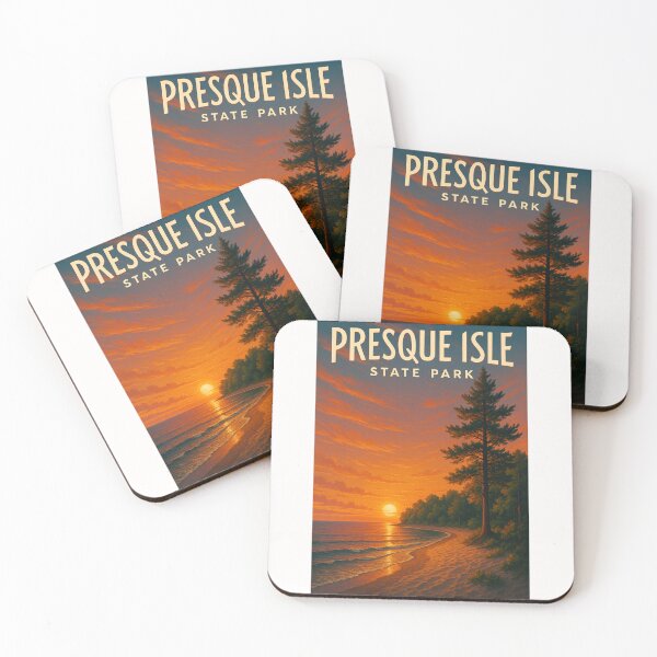 Item preview, Presque Isle State Park Forest Shoreline Sunset Pennsylvania designed and sold by Places On Earth.