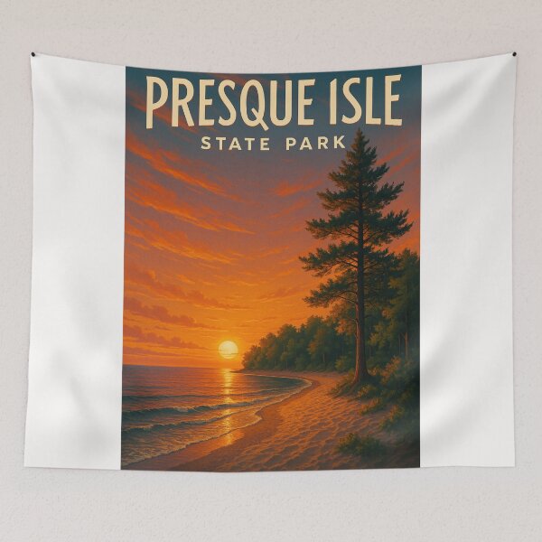 Item preview, Presque Isle State Park Forest Shoreline Sunset Pennsylvania designed and sold by Places On Earth.