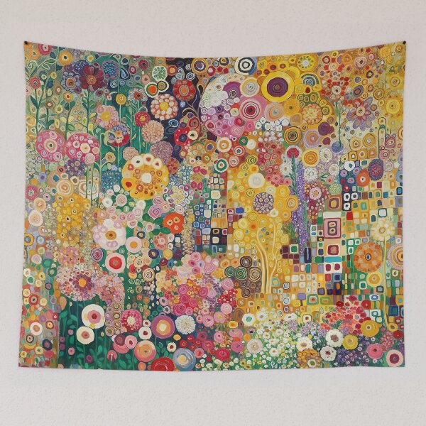 Item preview, Gustav Klimt Abstract Flowers designed and sold by maniacfitness.