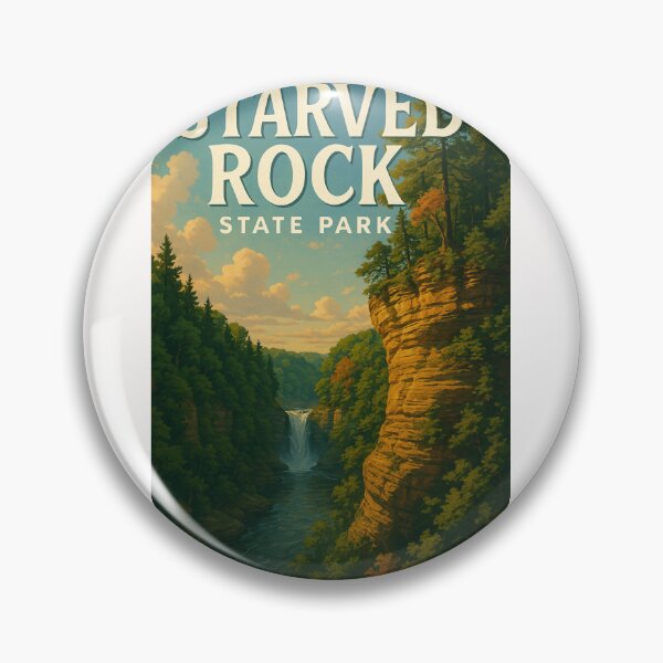 Item preview, Starved Rock State Park Waterfall Overlook LaSalle County designed and sold by Places On Earth.