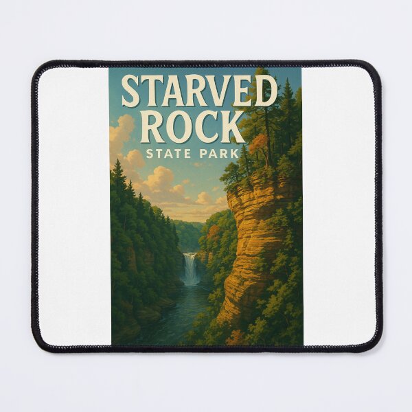 Item preview, Starved Rock State Park Waterfall Overlook LaSalle County designed and sold by Places On Earth.