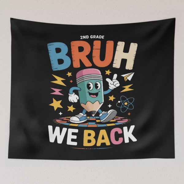 Item preview, Bruh We Back 2nd Grade Funny Back to School designed and sold by CraftyCuttable.