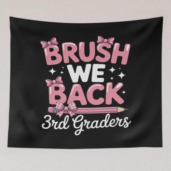 Item preview, Bruh We Back 3rd Graders First Day Of Third Grade Girls Bow designed and sold by CraftyCuttable.