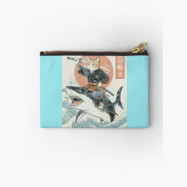 Item preview, Cat Samurai Riding Shark Japanese Ocean Waves Art By Merch, Limited Edition, Perfect Gift For You A designed and sold by luanajardelp.
