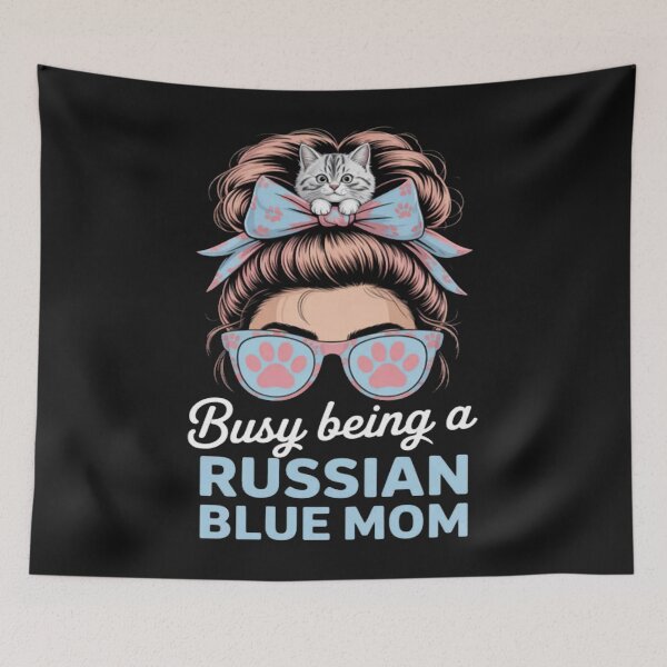 Item preview, Busy Being A Russian Blue Cat Owner Russian Blue Cat Lover designed and sold by CraftyCuttable.