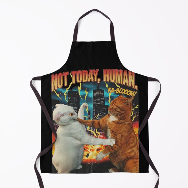 Item preview, Not Today, Human! – Epic Cat Fight Retro Movie Poster Tee designed and sold by ZKSassyPUP.