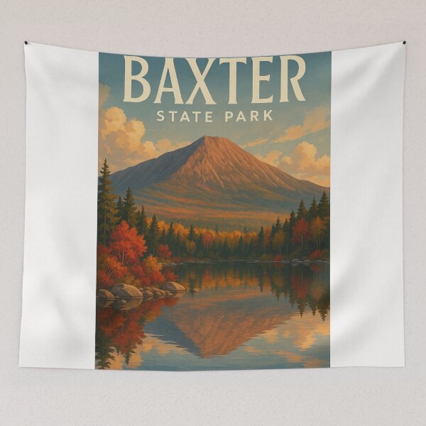 Item preview, Baxter State Park Mount Katahdin Reflection Northern Maine designed and sold by Places On Earth.
