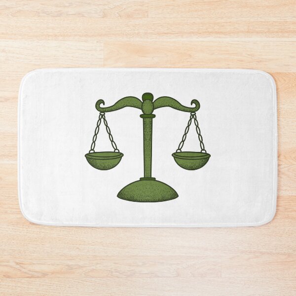Item preview, Green Scales of Justice Stippled Law Art | MagicMe-JD designed and sold by MagicMe-JD.