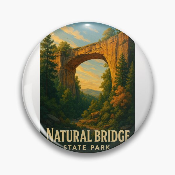Item preview, Natural Bridge State Park Sandstone Arch Kentucky Hills designed and sold by Places On Earth.