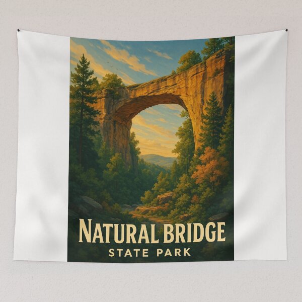 Item preview, Natural Bridge State Park Sandstone Arch Kentucky Hills designed and sold by Places On Earth.